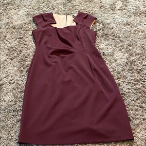 Connected Apparel Red Sheath Mini Dress Cap Sleeves